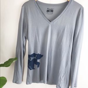 MooseJaw | Gray bear graphic print  tee